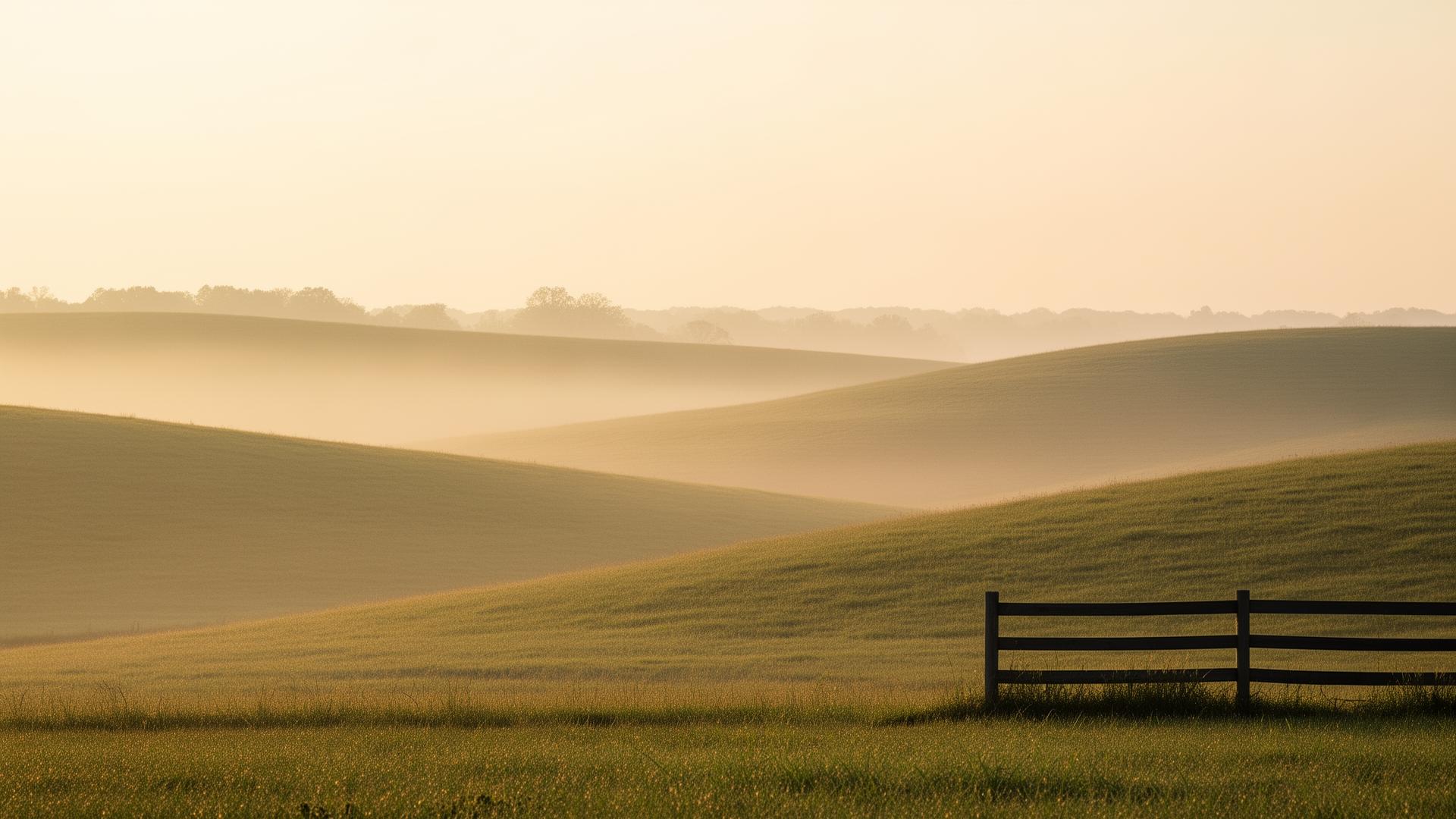 Soft golden-hour pasture in Tennessee